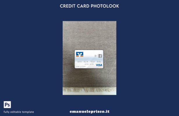 modello frontale photolook con carta classica visto Volksbank Germania stile ver
